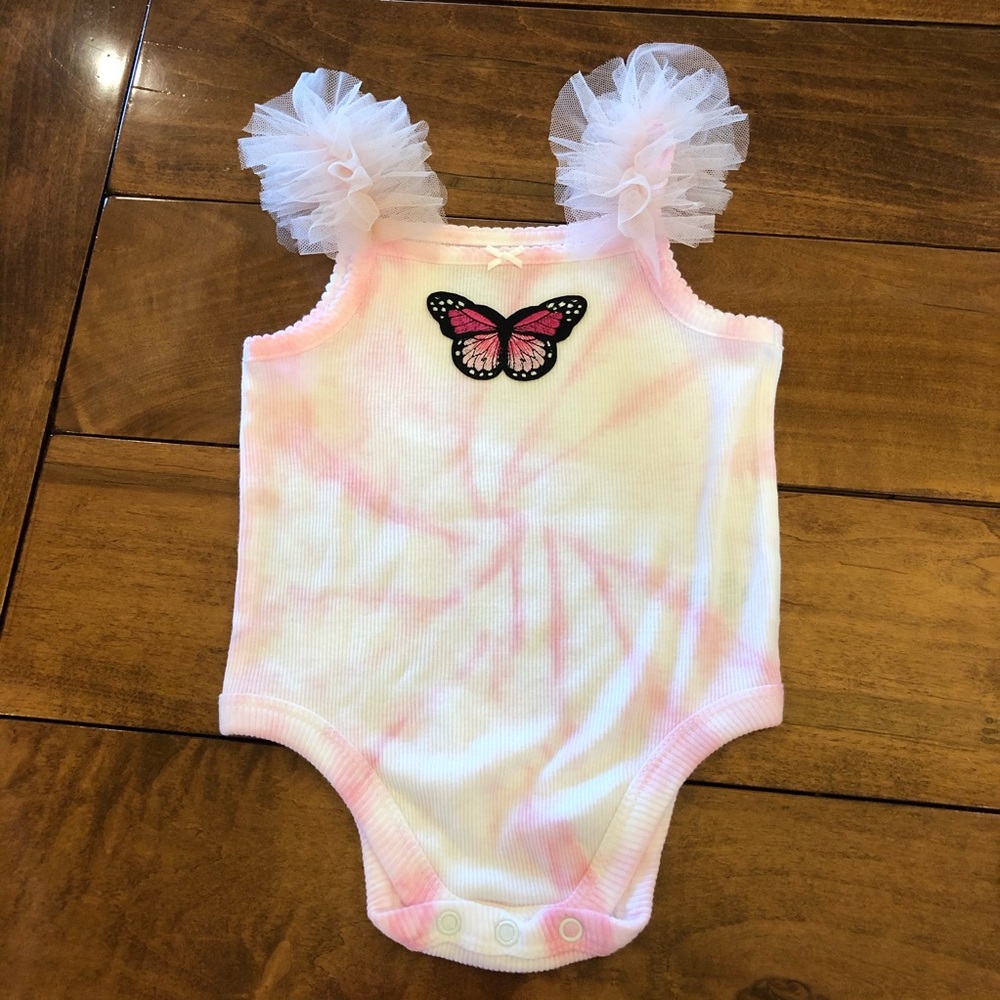 Tie Dye Leotard with Butterfly Patch